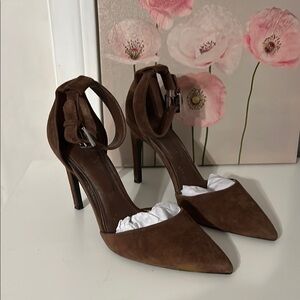 Calvin Klein Brown Suede Stiletto Heels